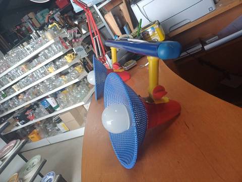 lampe d'applique double 80's