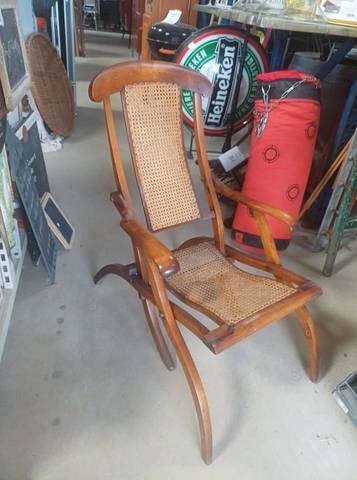 Chaise longue de pont bateau 19e