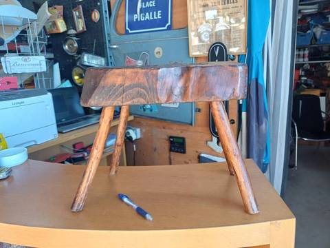 Tabouret brutaliste vintage