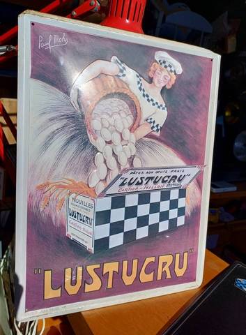 Vintage plaque publicitaire lustucru
