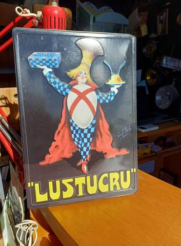 Vintage plaque publicitaire lustucru