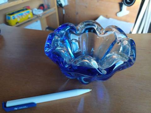 Vintage cendrier verre style Murano