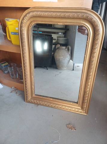 Miroir au mercure Louis Philippe doré