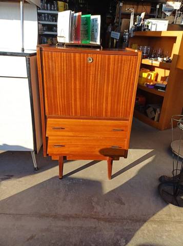 Mini secrétaire vintage teck
