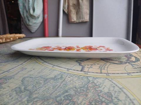 Plat de service Vintage Winterling Bavaria - Décor Floral 70's