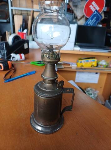 Lampe PIGEON Authentique en Laiton - Fin XIXème
