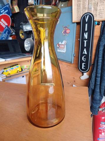 Carafe / Vase Vintage Italien BRF (Bormioli Rocco) - Verre Ambré