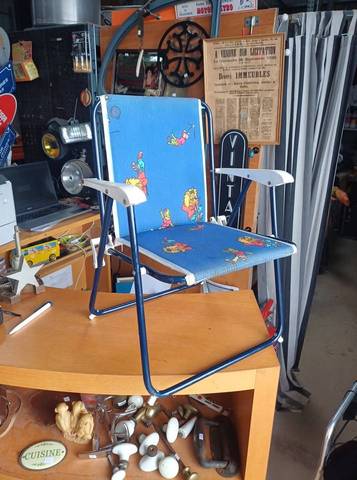 Chaise de camping enfant Vintage - Motif Lions 🦁