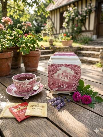 Pot à thé vintage Mason's pour Twinings - Ironstone Angleterre