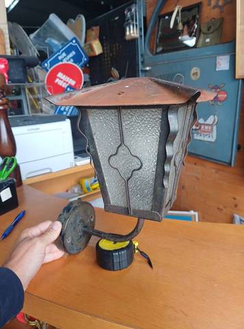Applique murale vintage en fer forgé et verre martelé – Style Rustique / Industriel