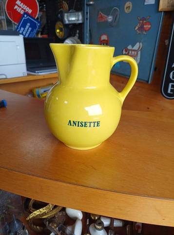 Pichet Anisette Jaune Vintage - Style Bistrot - Très bon état