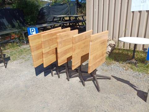 Lot de Tables de Bistrot / Restaurant – Plateaux Rabattables