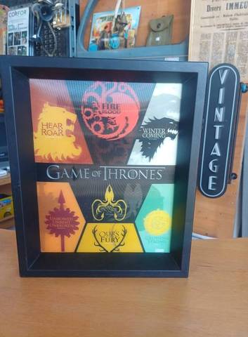 Cadre décoratif Game of Thrones en relief 3D, édition collector limitée.