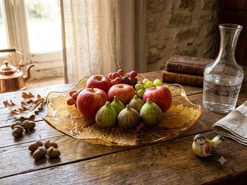 Grand plat / coupe à fruits vintage