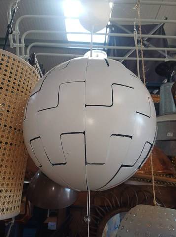 Suspension / Lustre IKEA PS 2014 Blanc & Chrome (Style Space Age) - Ø 35 cm