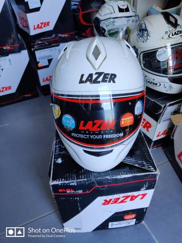 casque lazer blanc