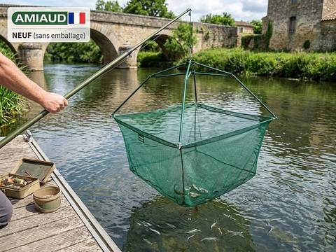 Carrelet de pêche Amiaud 1,00 m x 1,00 m — Neuf sous plastique