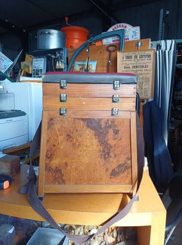 Panière / Siège de Pêche Vintage Bois "Le Modulable" - Manusud Fronton