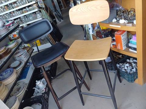 Tabouret de bar / Chaise haute bois & métal - Modèle d'expo NEUF (Pro)