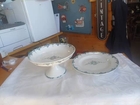 Lot 2 Serviteurs/Services à Gâteaux Vintage K&G Lunéville - Modèle LOIRET
