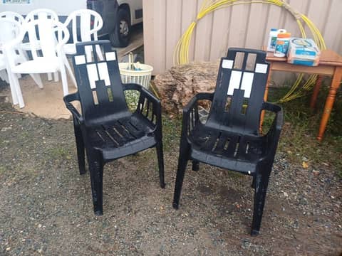 Paire de fauteuils de jardin vintage Henry MASSONNET (Stamp) - Design 70s/80s – photo 2