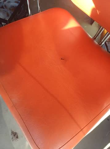 Chaise / Fauteuil de coiffure vintage KOR Orange Pop 1970 - Réglable – photo 8