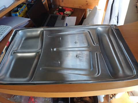 Plat à découper vintage en inox avec pics – Made in England – photo 4