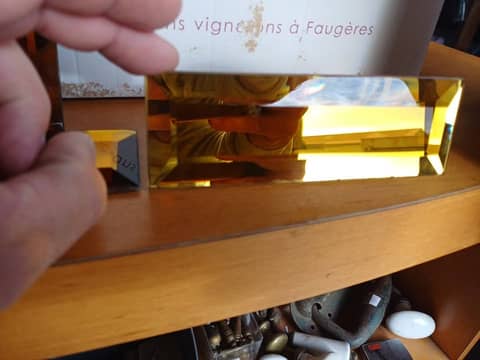 Lot Plaquettes Miroir Biseauté Doré Vintage / Miroir Ambré Art Déco (15x5 cm) – photo 7