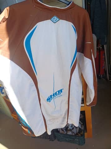 Maillot Motocross Shot Race Gear Evolution - Taille XL - Marron/Bleu/Blanc – photo 3