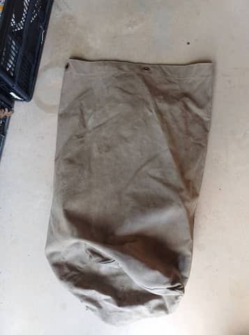 Ancien sac de paquetage militaire français S.T.A. vintage en toile / Sac marin – photo 3