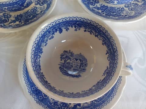 Lot de 3 tasses et sous-tasses Villeroy & Boch « Burgenland » bleu - Vaisselle vintage – photo 6