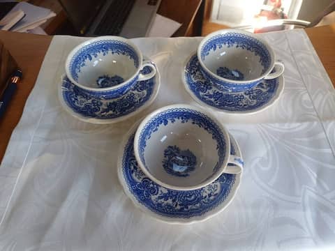 Lot de 3 tasses et sous-tasses Villeroy & Boch « Burgenland » bleu - Vaisselle vintage – photo 4
