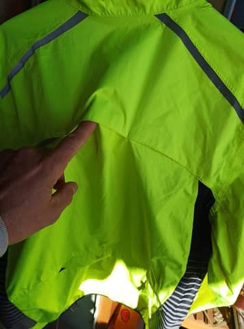 Veste coupe-vent / coupe-pluie vélo B'TWIN jaune fluo - Taille XL – photo 4