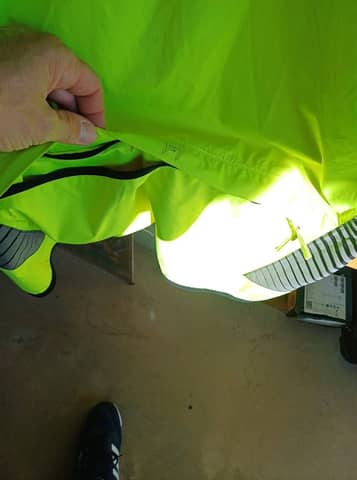 Veste coupe-vent / coupe-pluie vélo B'TWIN jaune fluo - Taille XL – photo 6