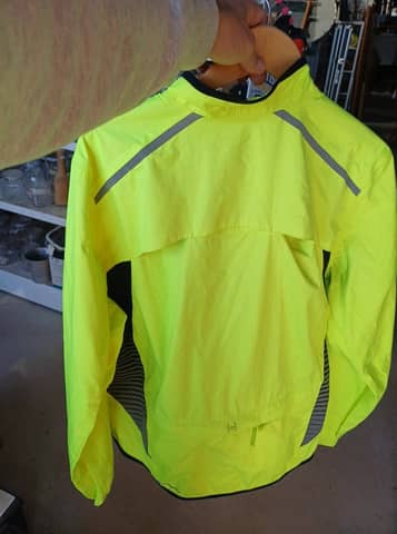 Veste coupe-vent / coupe-pluie vélo B'TWIN jaune fluo - Taille XL – photo 3