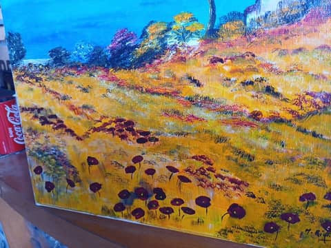 Tableau original peinte à l'huile sur toile, signé M. Richer. – photo 6