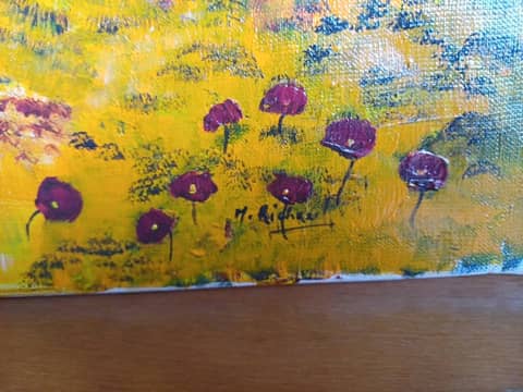 Tableau original peinte à l'huile sur toile, signé M. Richer. – photo 7
