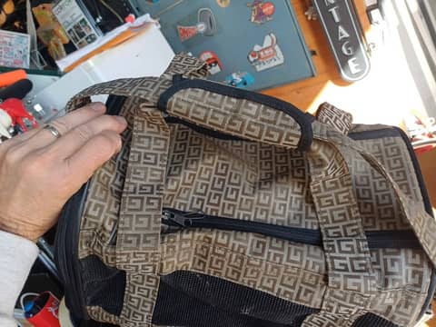 Sac de transport souple pour petit chien ou chat – Motif géométrique marron – photo 4