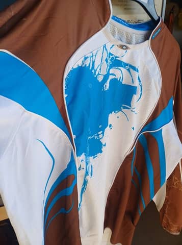 Maillot Motocross Shot Race Gear Evolution - Taille XL - Marron/Bleu/Blanc – photo 4
