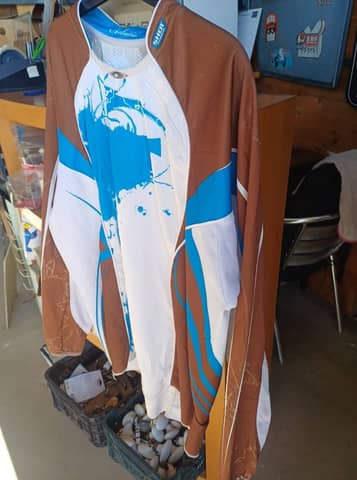 Maillot Motocross Shot Race Gear Evolution - Taille XL - Marron/Bleu/Blanc – photo 2