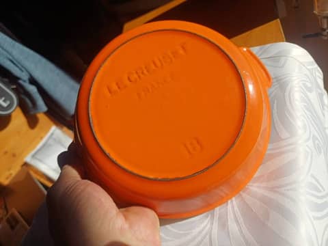 Plat à gratin / poêlon rond vintage Le Creuset Orange - 19 cm – photo 5