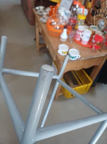 Tabouret haut vintage restauré – Style atelier / industriel (H70 cm) – photo 8