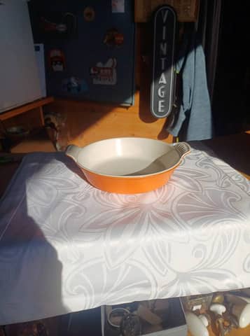 Plat à gratin / poêlon rond vintage Le Creuset Orange - 19 cm – photo 1