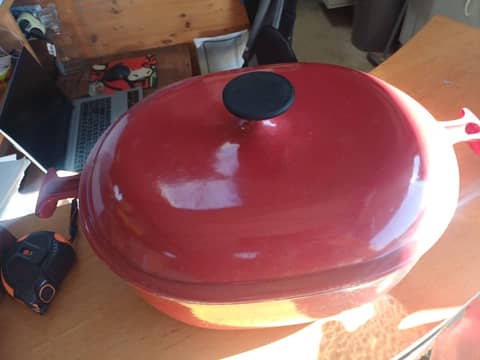 Cocotte Ovale Le Creuset N°33 "La Mama" Design Enzo Mari - Rouge Vintage – photo 6