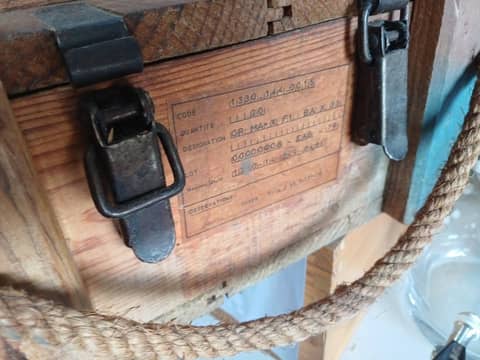 Caisse militaire en bois d'origine Armée Française (1979) – Déco industrielle / Militaria – photo 8