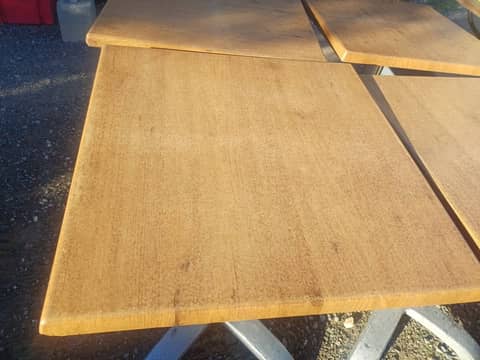 Lot de 4 tables de restaurant / terrasse bistro 60x60 cm – Pieds aluminium – photo 4