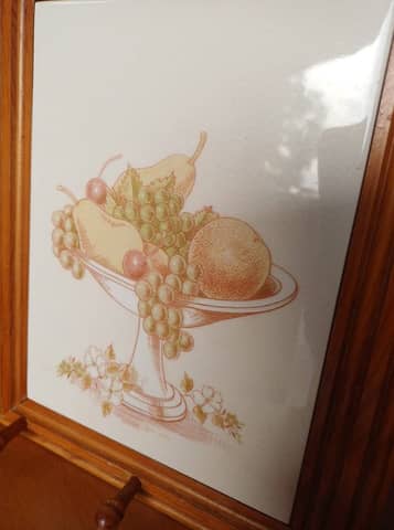 Porte-torchons mural vintage en bois et céramique – Décoration cuisine rétro – photo 6